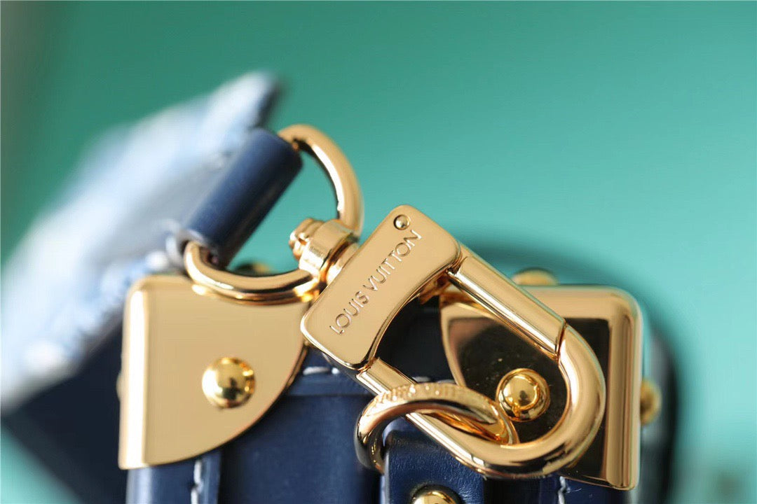 LV Petite Malle Jacquard SinGLAMI 1854 Blue For Women, WomenÃ¢â‚¬â„¢s Handbags, Shoulder Bags And Crossbody Bags 7.5in/19cm LVÃ‚Â 