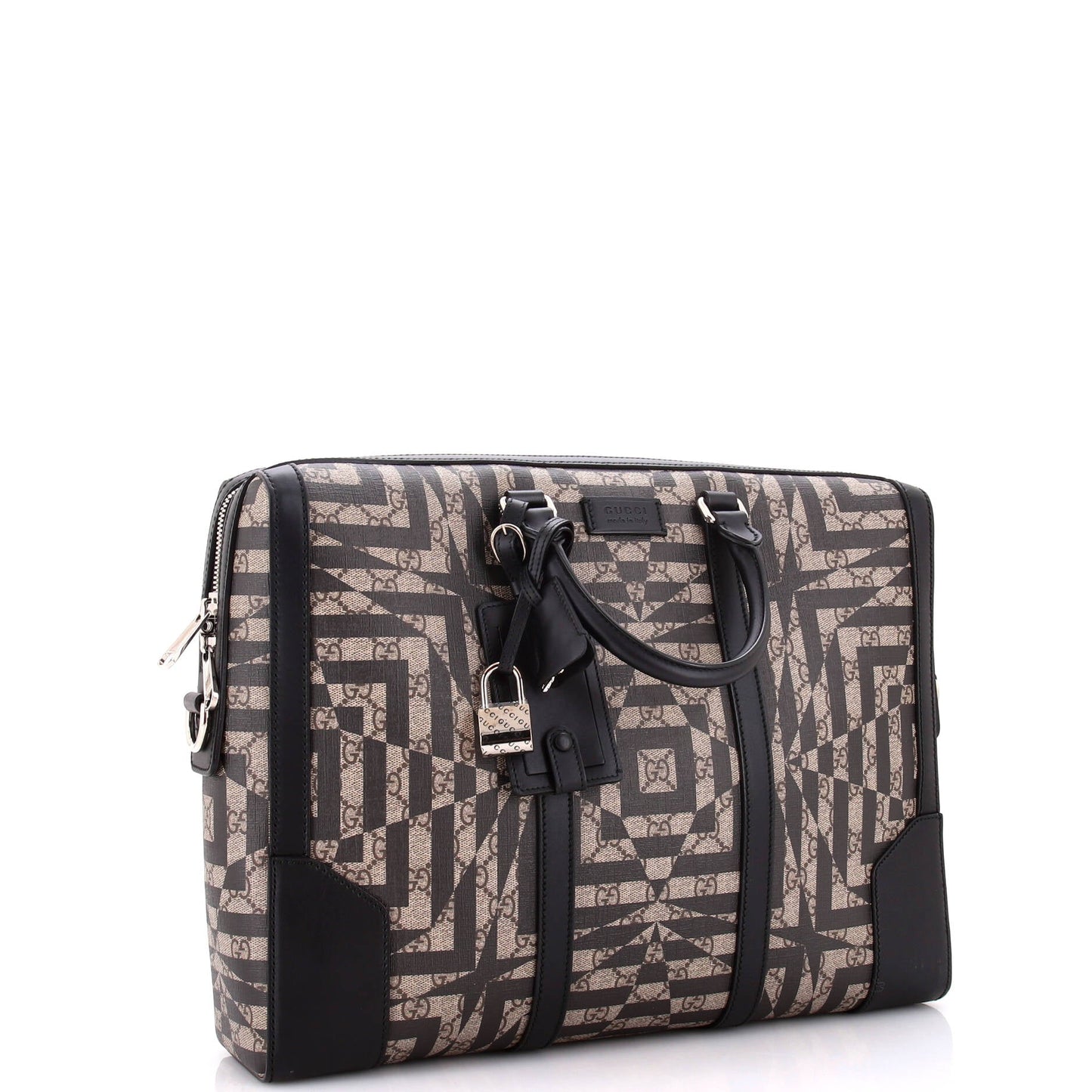 Eden Briefcase Caleido GG Coated Canvas Large