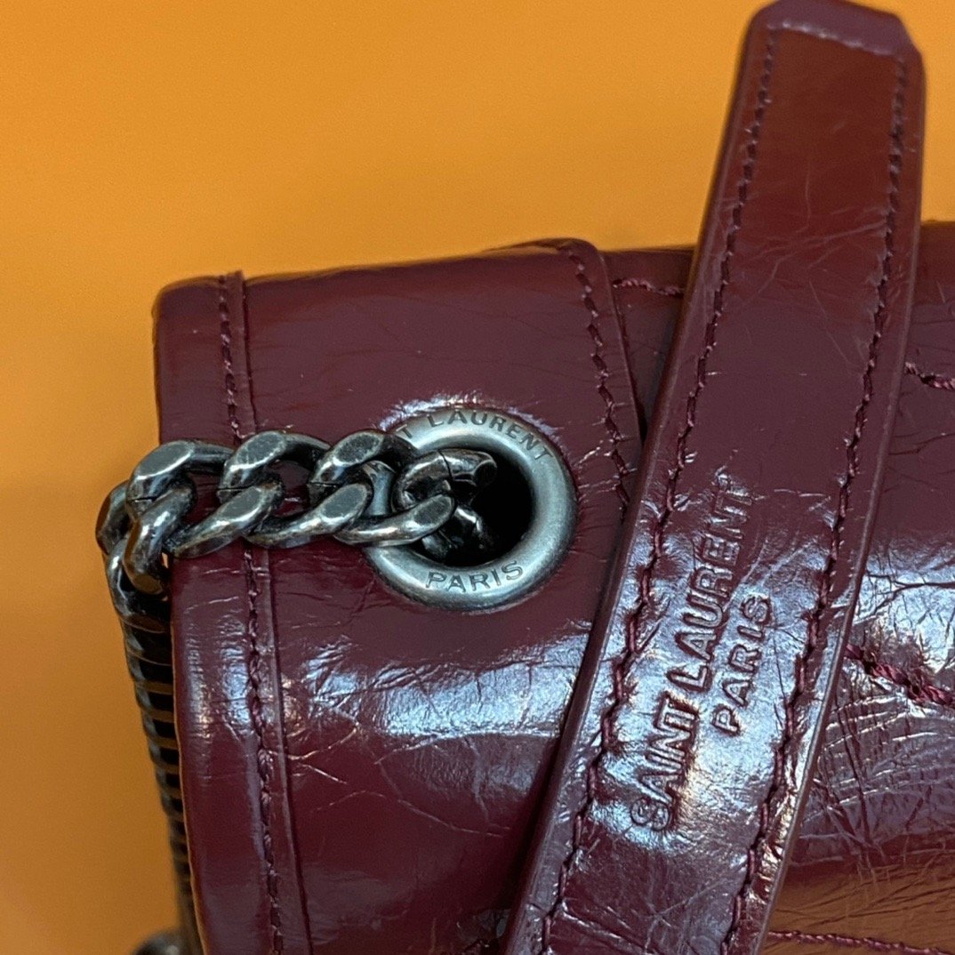 GLAMI Niki Wallets On Chain Burgundy For Women 7.5in/19cm
