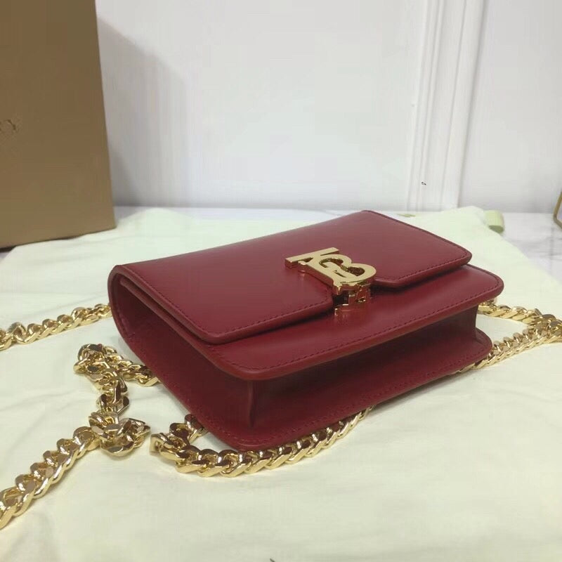 GLAMI Tb Chain Belt Bag Red For Women, Bags 6.6in/17cm
