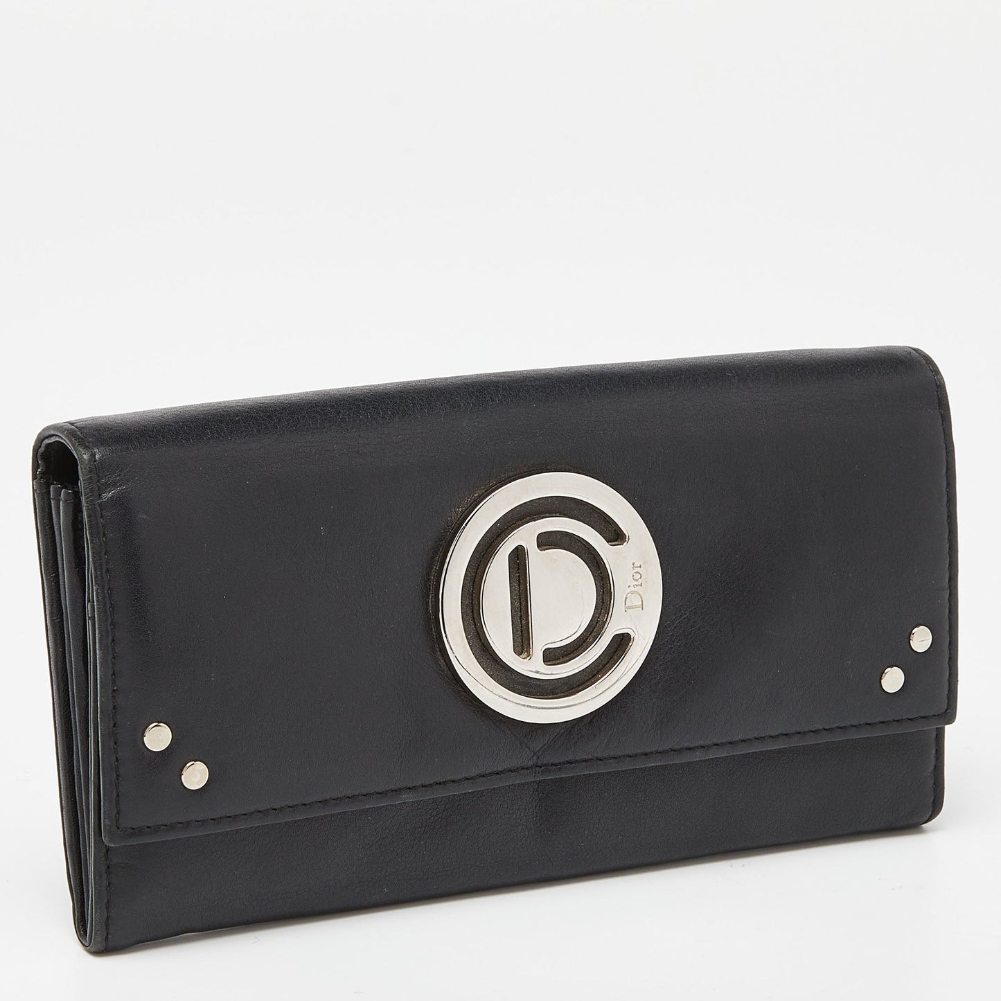 Dior  Leather Flap Continental Wallet