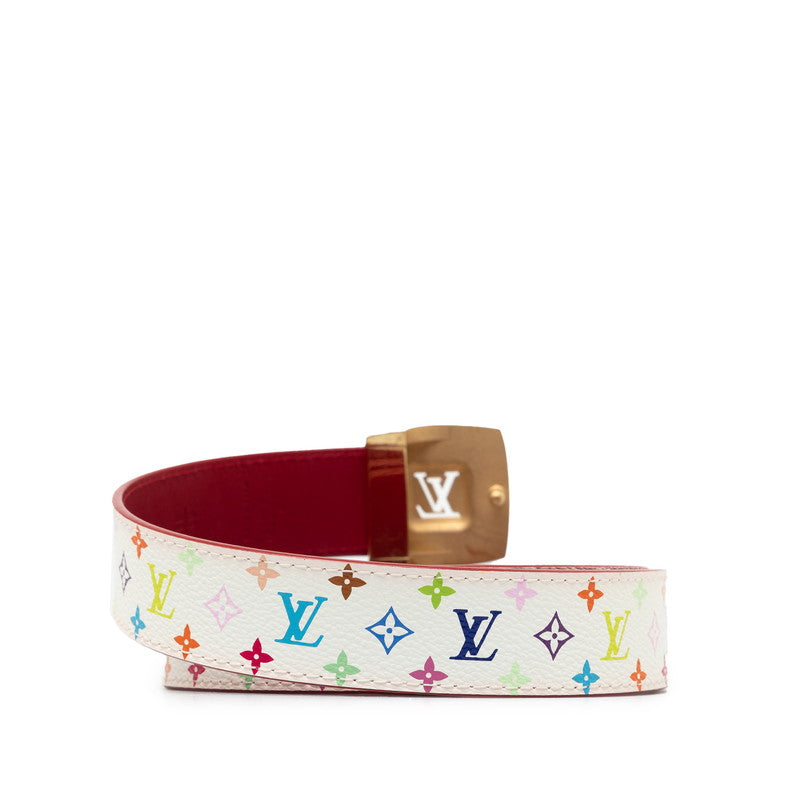 Louis Vuitton Monogram Multicolor Sanctuary Carré Belt M9682 Bronze Multicolor G PVC Leather  Louis Vuitton