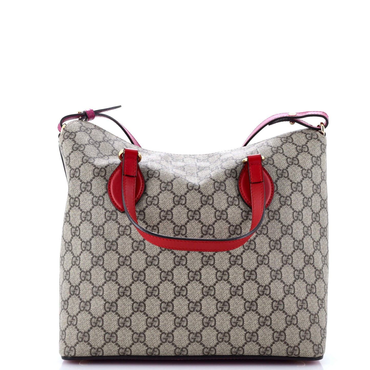 Signature Fold Over Tote GG Coated Canvas Medium