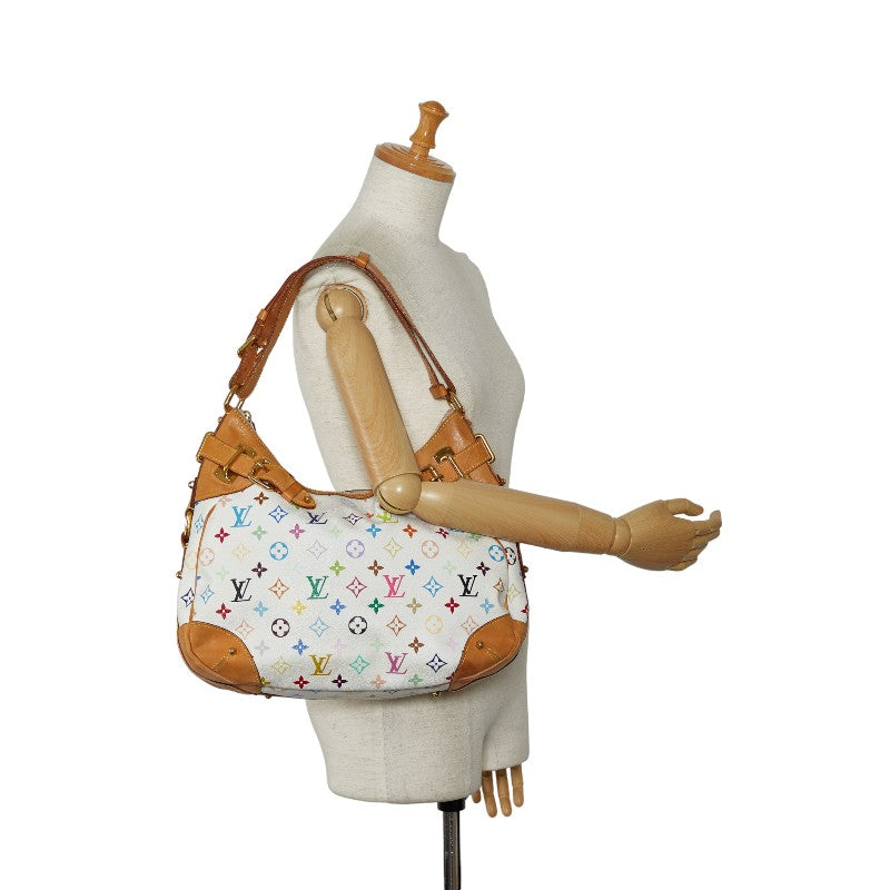 Louis Vuitton Monogram Multicolor M40195 Shoulder Bag PVC/Leather Bronze White Ladies Bike