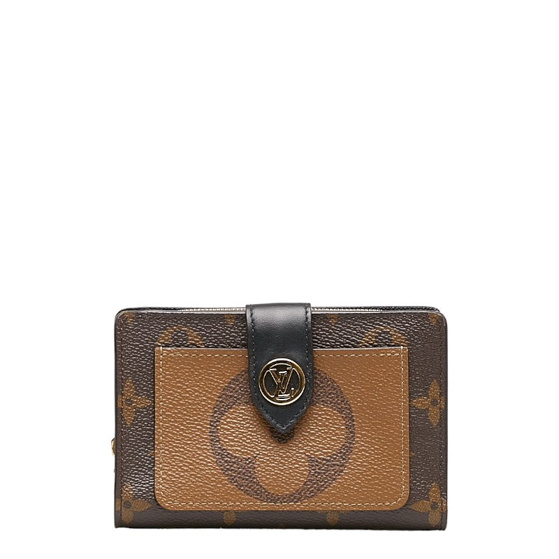 Louis Vuitton Monogram Giant Reverse Portfolio Juliet Double Folded Wallet M69432 Marlon Brown PVC Leather  Louis Vuitton