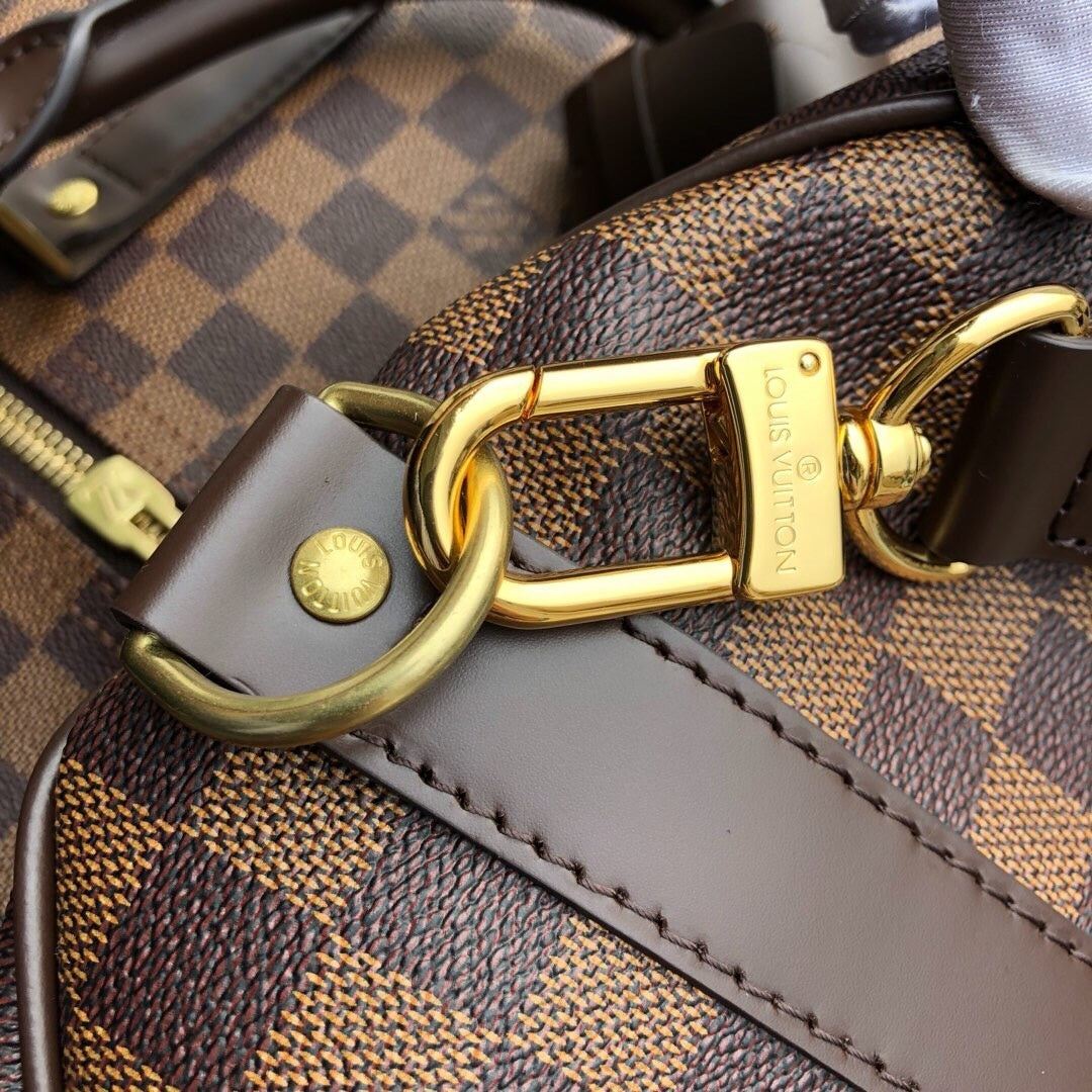 LV Keepall BandouliÃƒÂ¨re 45 Damier Ebene Canvas For Women, WoBags 17.7in/45cm LV N41428