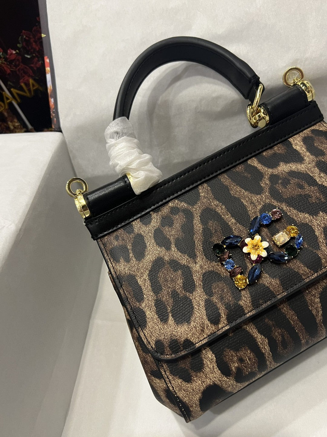 GLAMI Sicily Bag In Leopard-Print Pony Hair Multicolour For Women 7.9in/20cm GLAMI