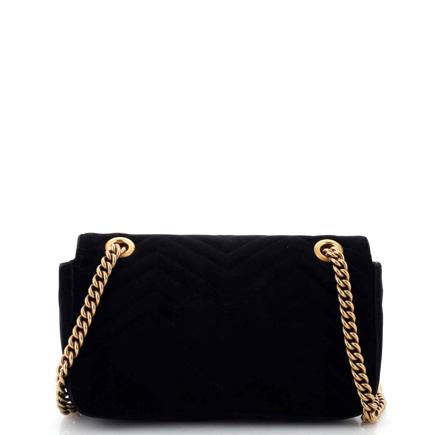 GG Marmont Flap Bag Crystal Embellished Matelasse Velvet Medium