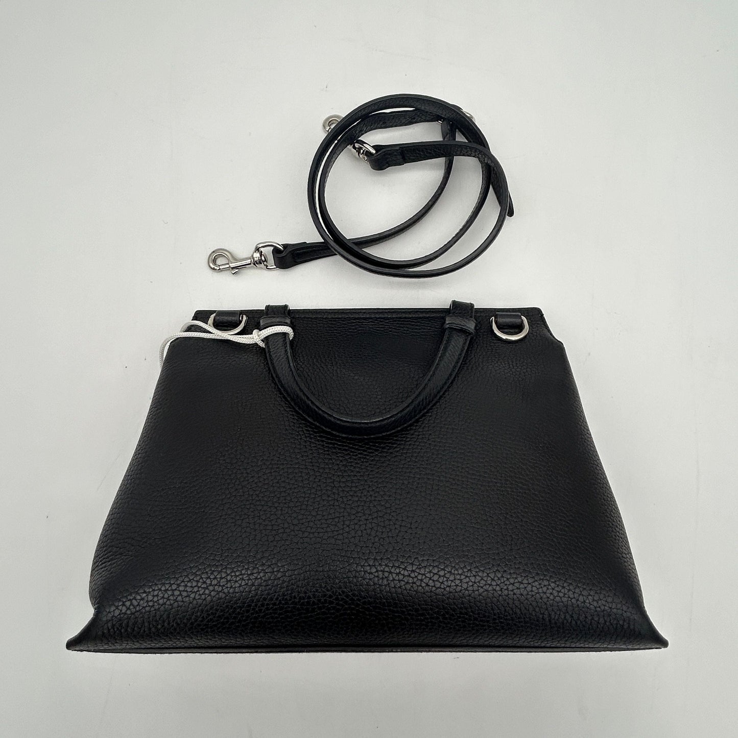 Bamboo daily top handle leather handbag GLM-- Black in Leather LA12350