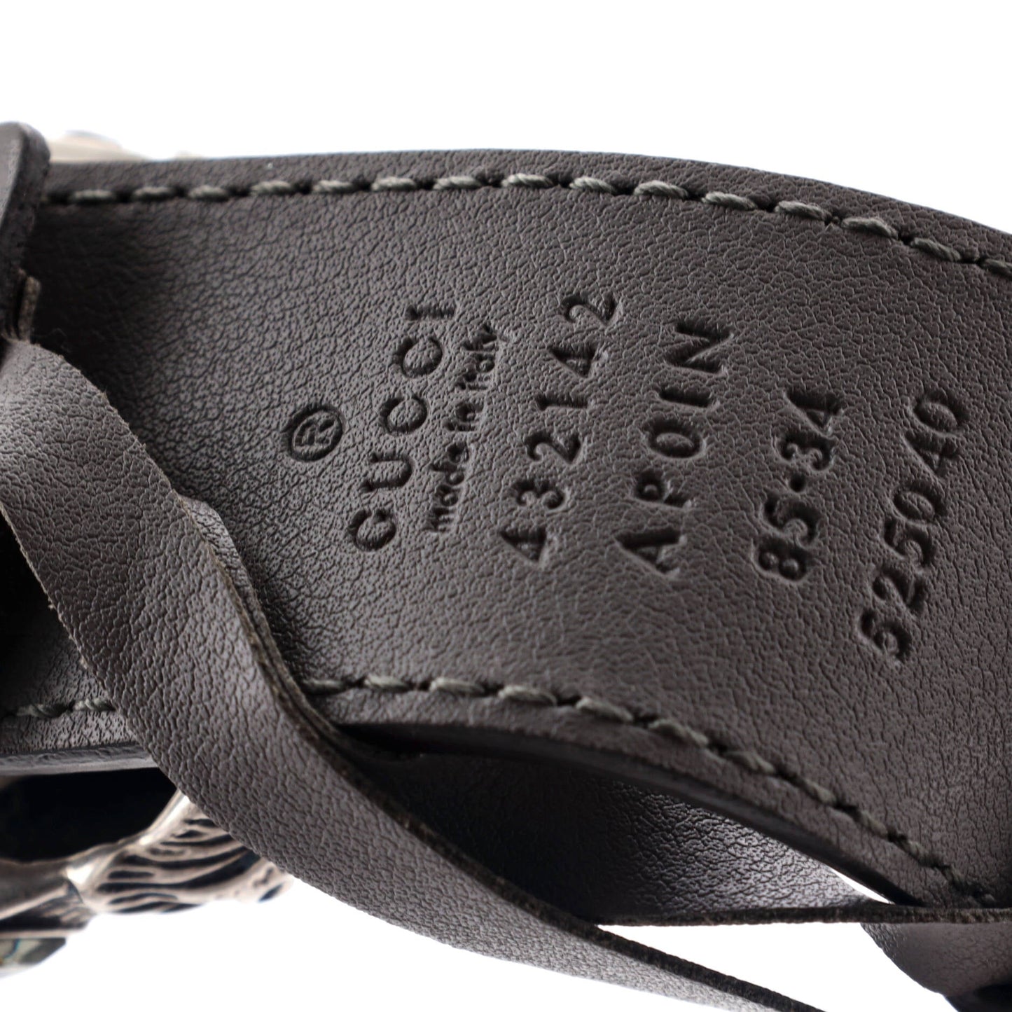 Dionysus Belt Leather with Crystal Embellished Metal Medium 85