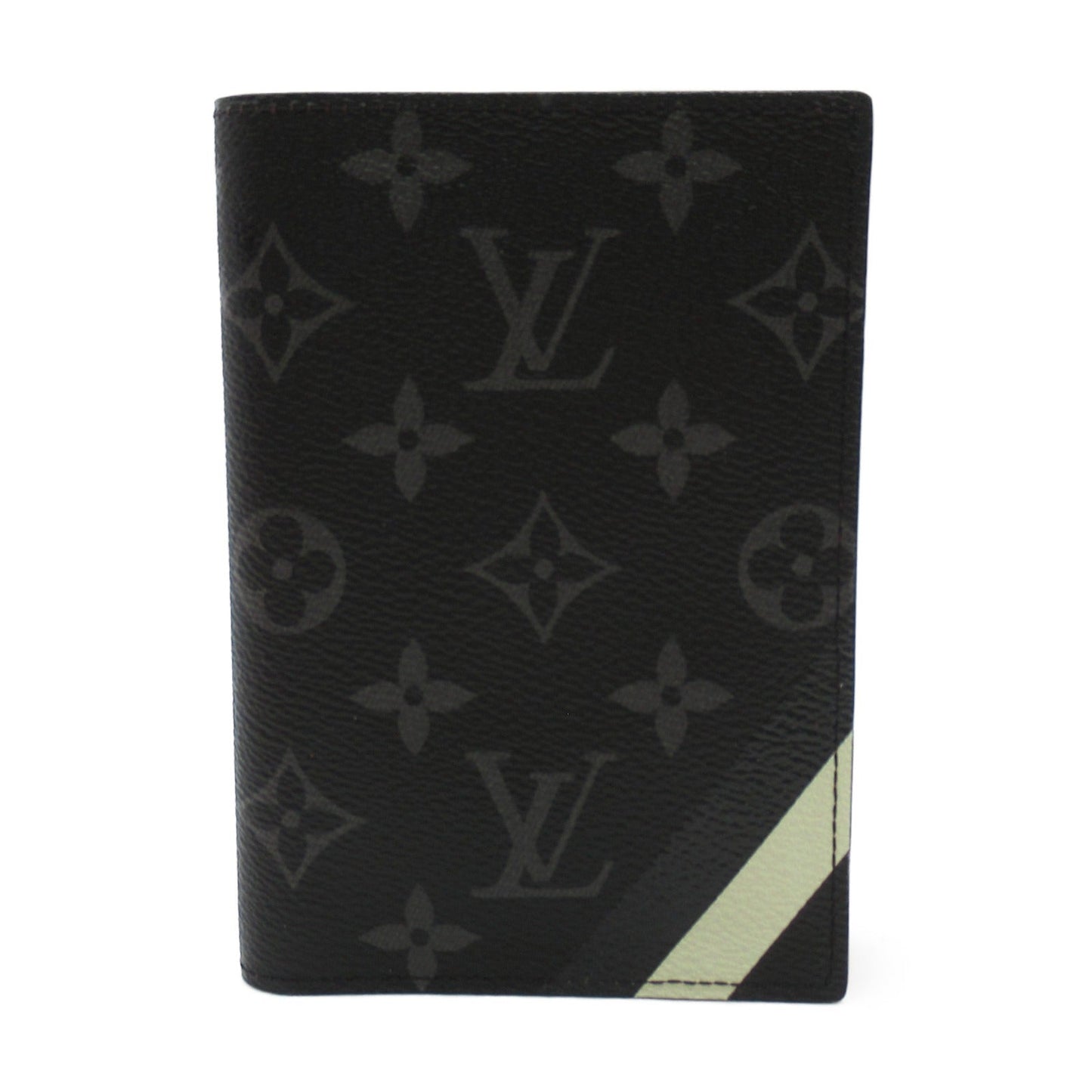 Louis Vuitton Louis Vuitton Vertue Passport Case Accessories PVC Coated Canvas Monogram Eclipse  Black/Pink Colour