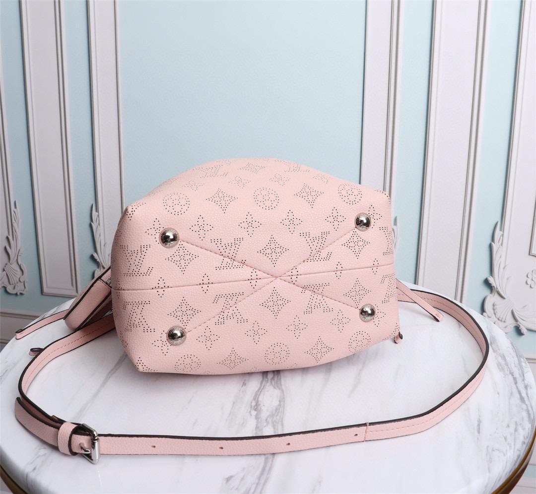LV Bella Bucket Bag Mahina Magnolia Pink For Women, WomenÃ¢â‚¬â„¢s Handbags, Shoulder And Crossbody Bags 7.5in/22cm LV M57068