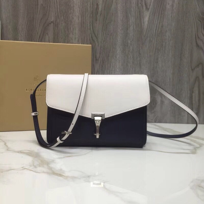 GLAMI Small Macken Colorblock Crossbody Black/White Bag For Women, Bags 9.5in/24cm