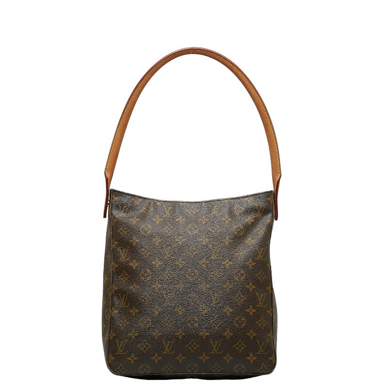 Louis Vuitton Monogram Looping GM Shoulder Bag M51145 Brown PVC Leather
