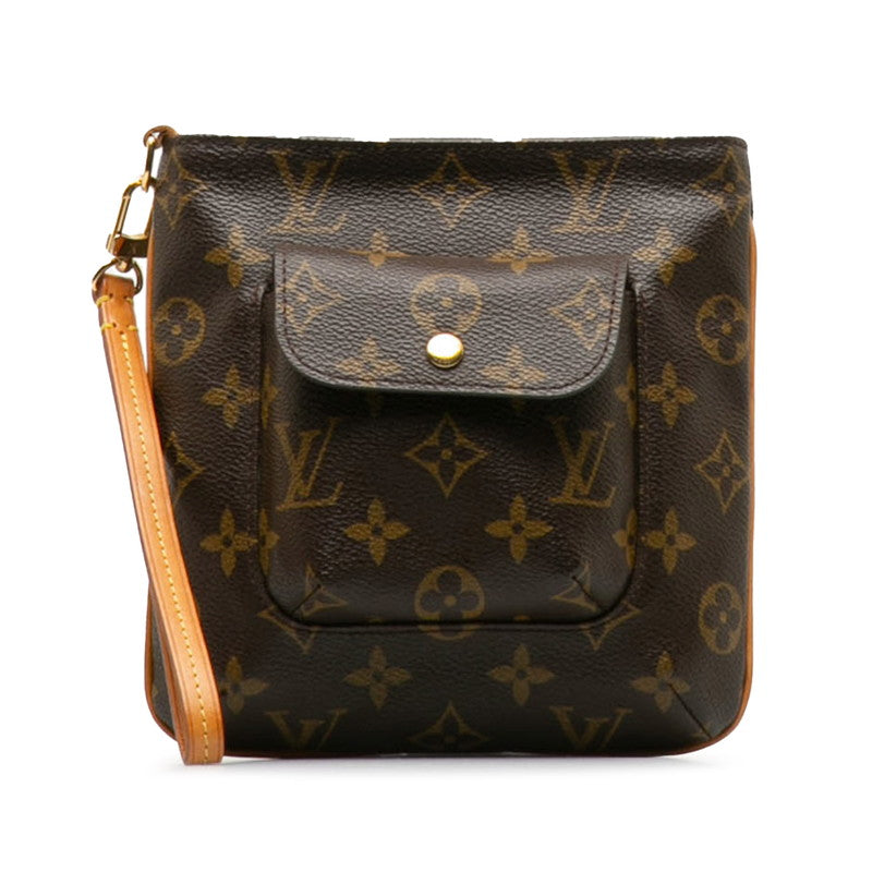 Louis Vuitton Monogram Partition Pouch M51901 Brown PVC Leather  Louis Vuitton