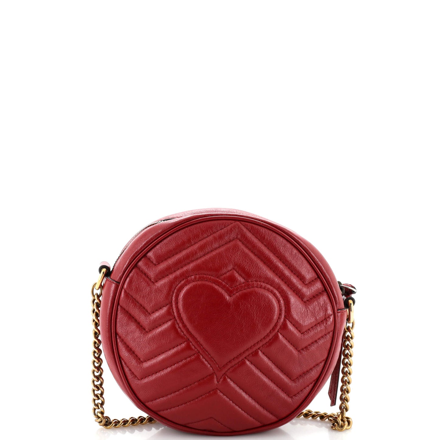 GG Marmont Round Shoulder Bag Matelasse Leather Mini