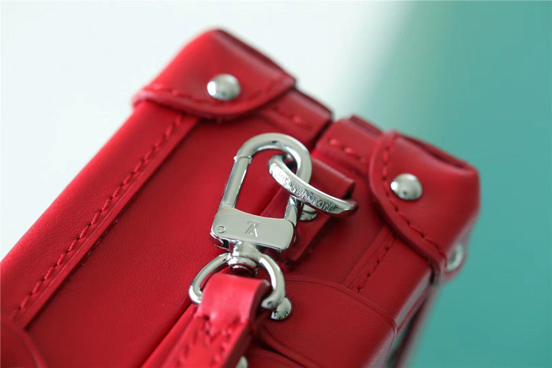 LV Petite Malle Monogram Red For Women, WomenÃ¢â‚¬â„¢s Handbags, Shoulder And Crossbody Bags 7.9in/20cm LVÃ‚Â 