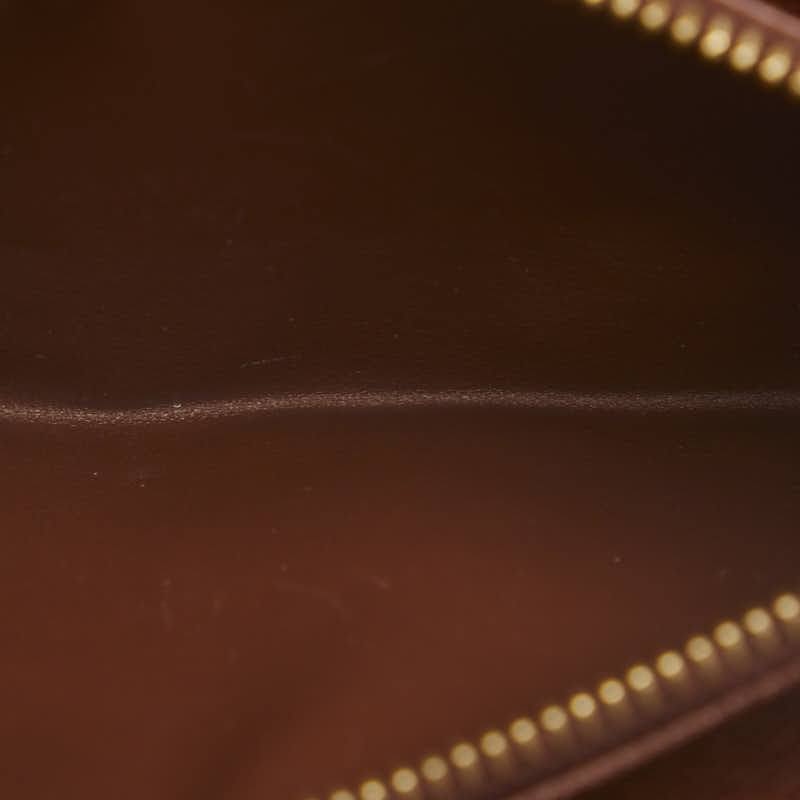 Louis Vuitton Monograms Portemoney Long Wallet Round Fassner M61727 Brown PVC Leather  Louis Vuitton