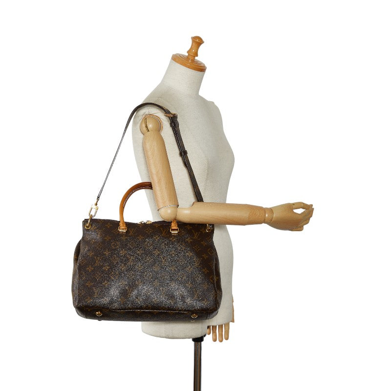 Louis Vuitton Monogram Pallas Handbag 2WAY M40906 Oral Pearl Brown PVC Leather  Louis Vuitton