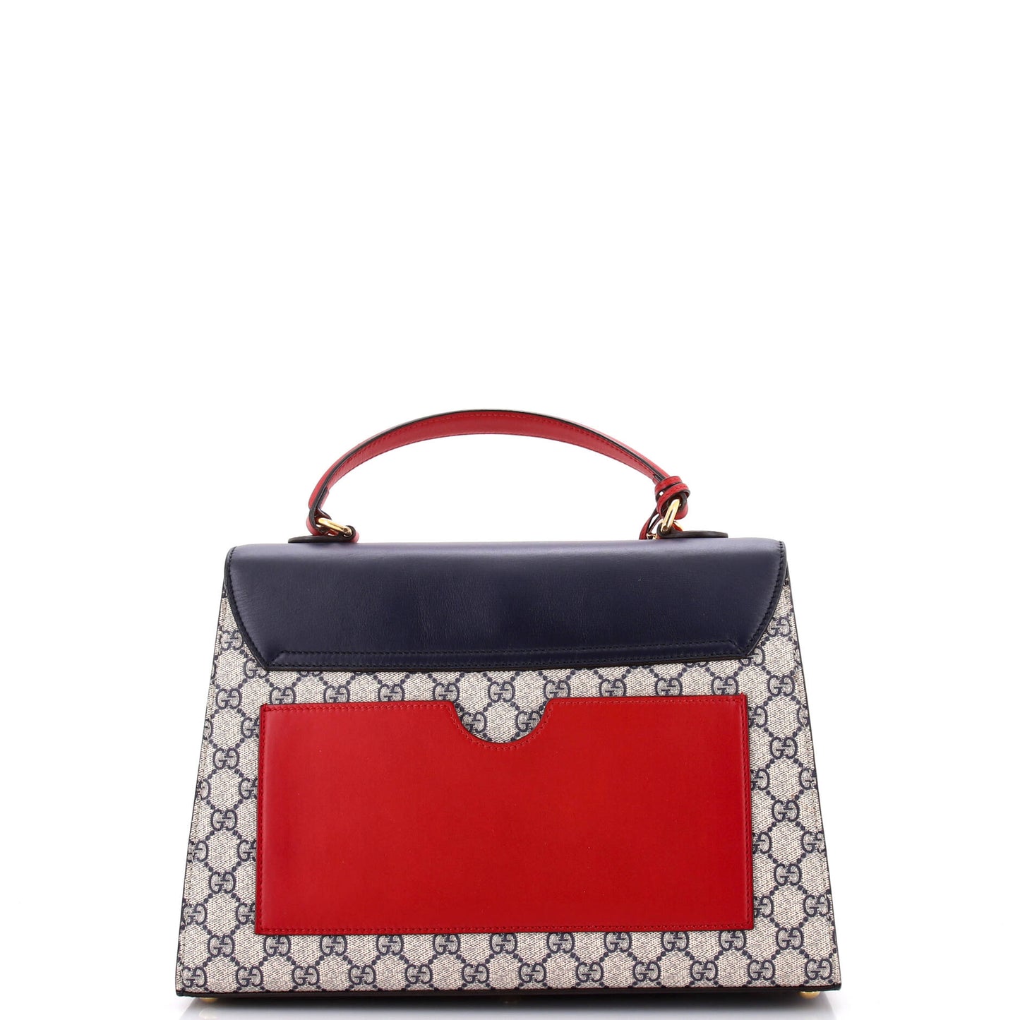Padlock Top Handle Bag GG Coated Canvas and Leather Medium