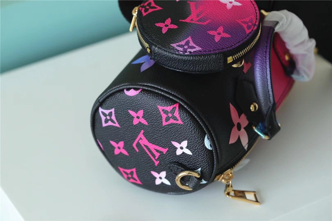 LV Papillon GLAMI Bag Classic Monogram For Women 20cm Midnight Fuchsia LV M59860
