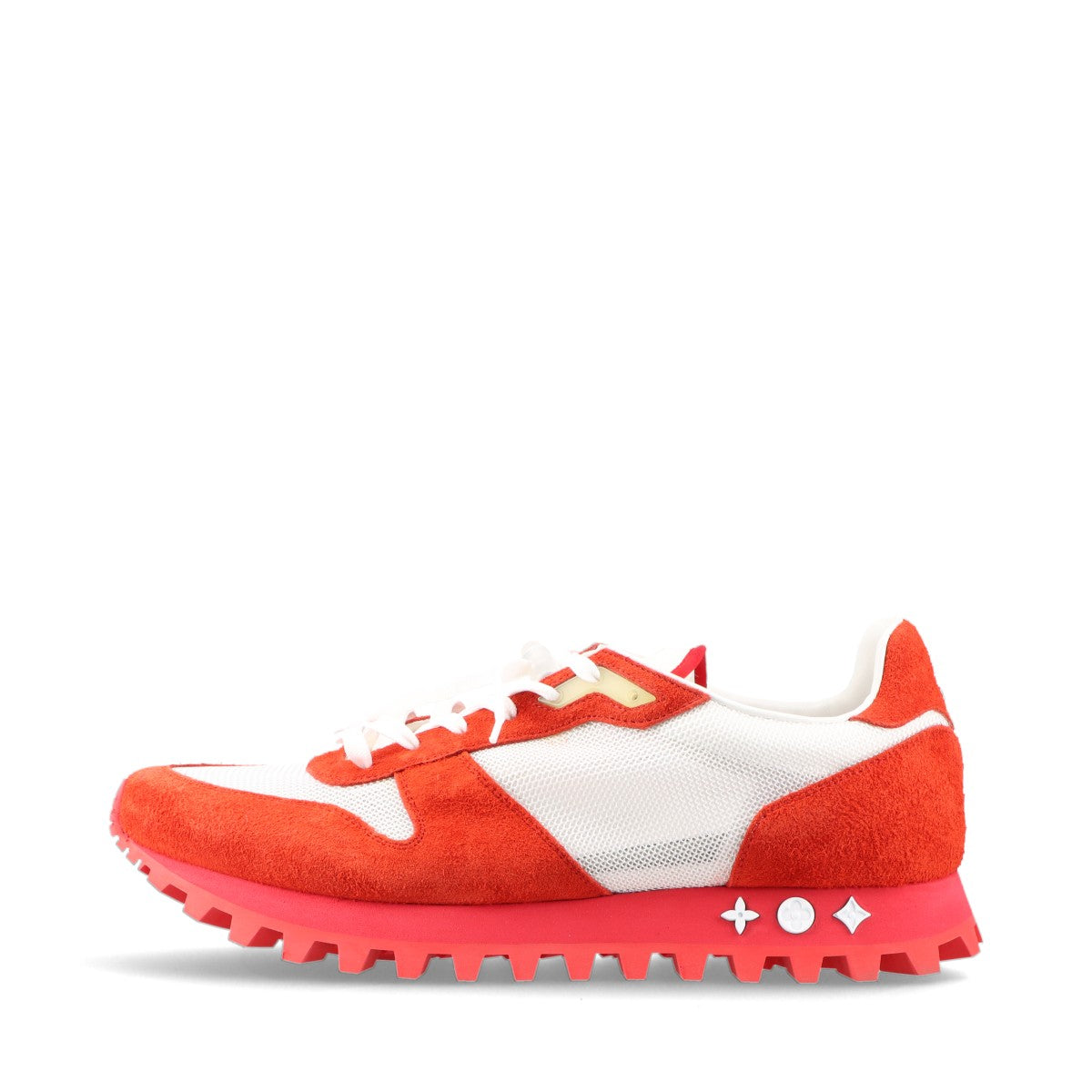 Louis Vuitton LV Runner Line 18 Years Mesh x Swed Trainers UK11 Men Red x White GO1108 LV Logo Code Stopper