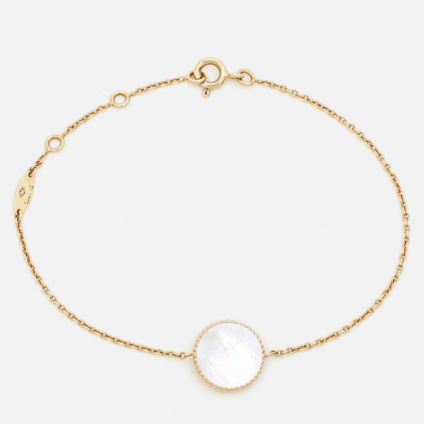 Dior Rose Des Vents Mother Of Pearl Diamond 18K Yellow Gold Bracelet