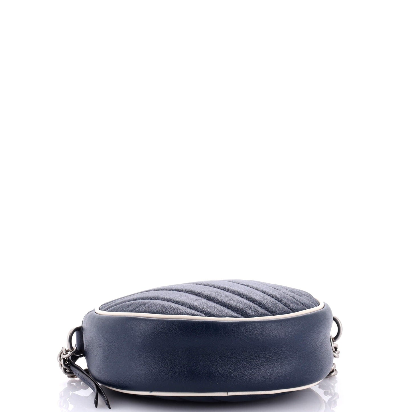 GG Marmont Round Shoulder Bag Diagonal Quilted Leather Mini