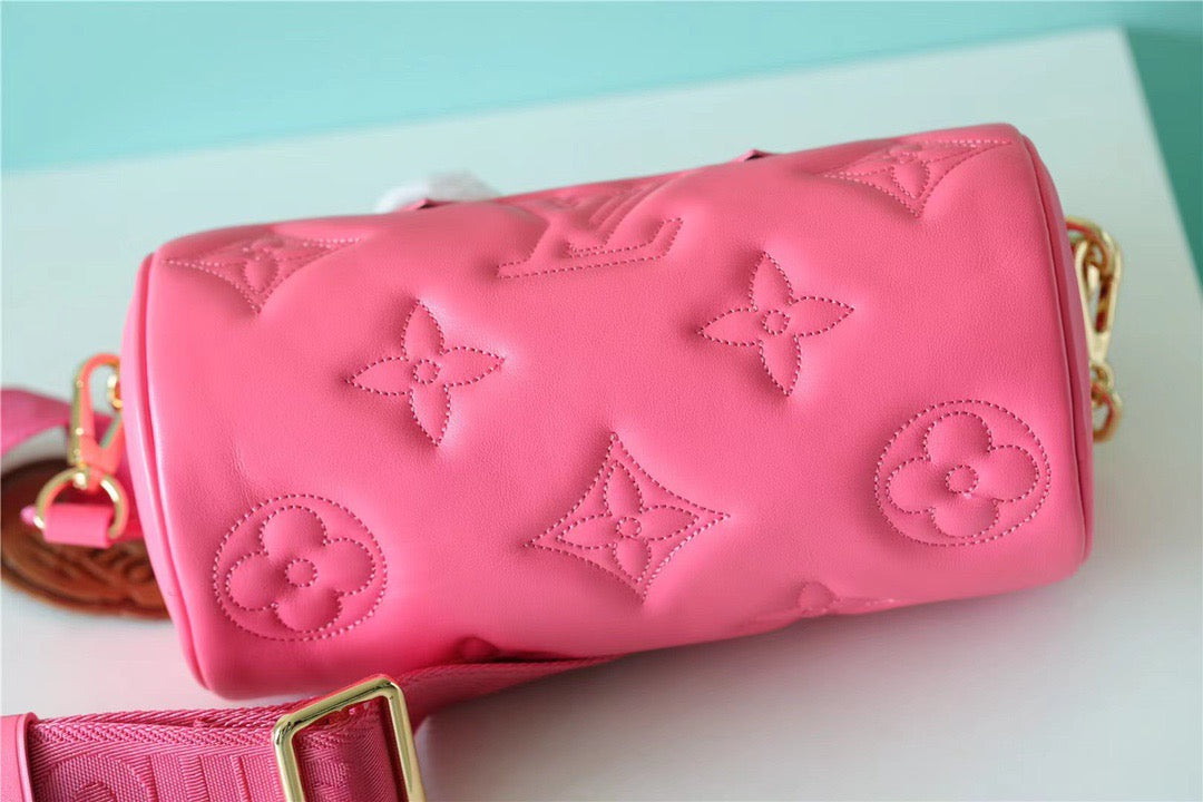 LV Papillon GLAMI Bag Classic Monogram For Women 20cm Dragon Fruit Pink LV M59826