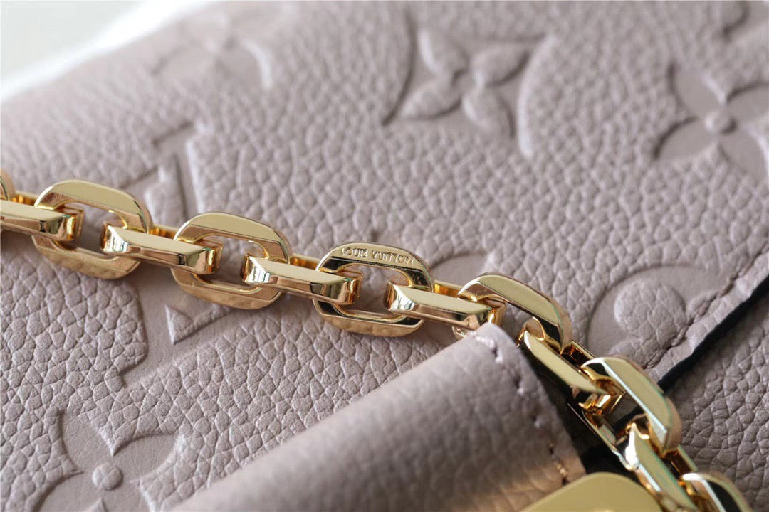 LV MarGLAMIau Monogram Empreinte Dove Gray For Women,  Shoulder And Crossbody Bags 9.6in/29.5cm LV M46199