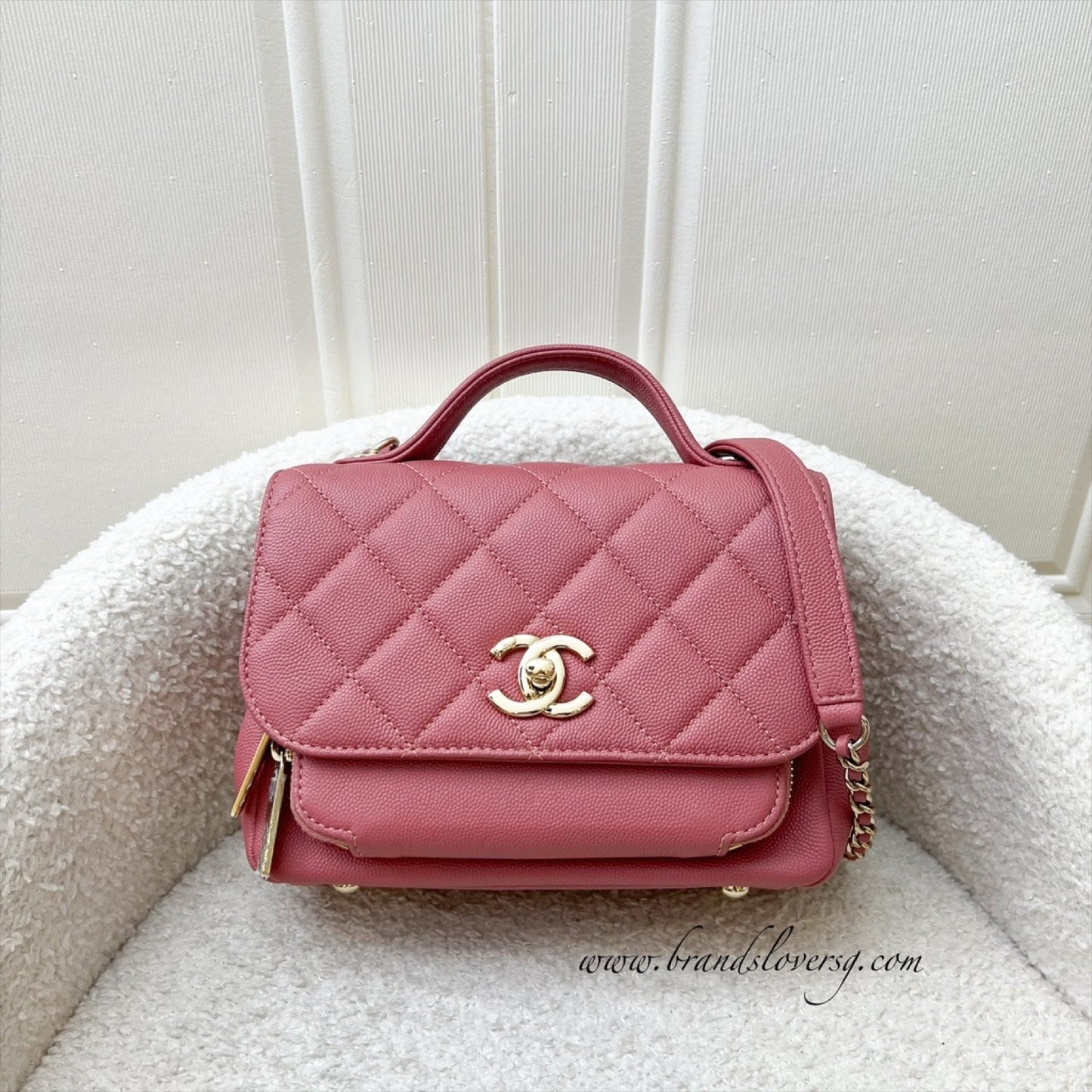 GLM-Small Business Affinity Flap in Pink Caviar and LGHW