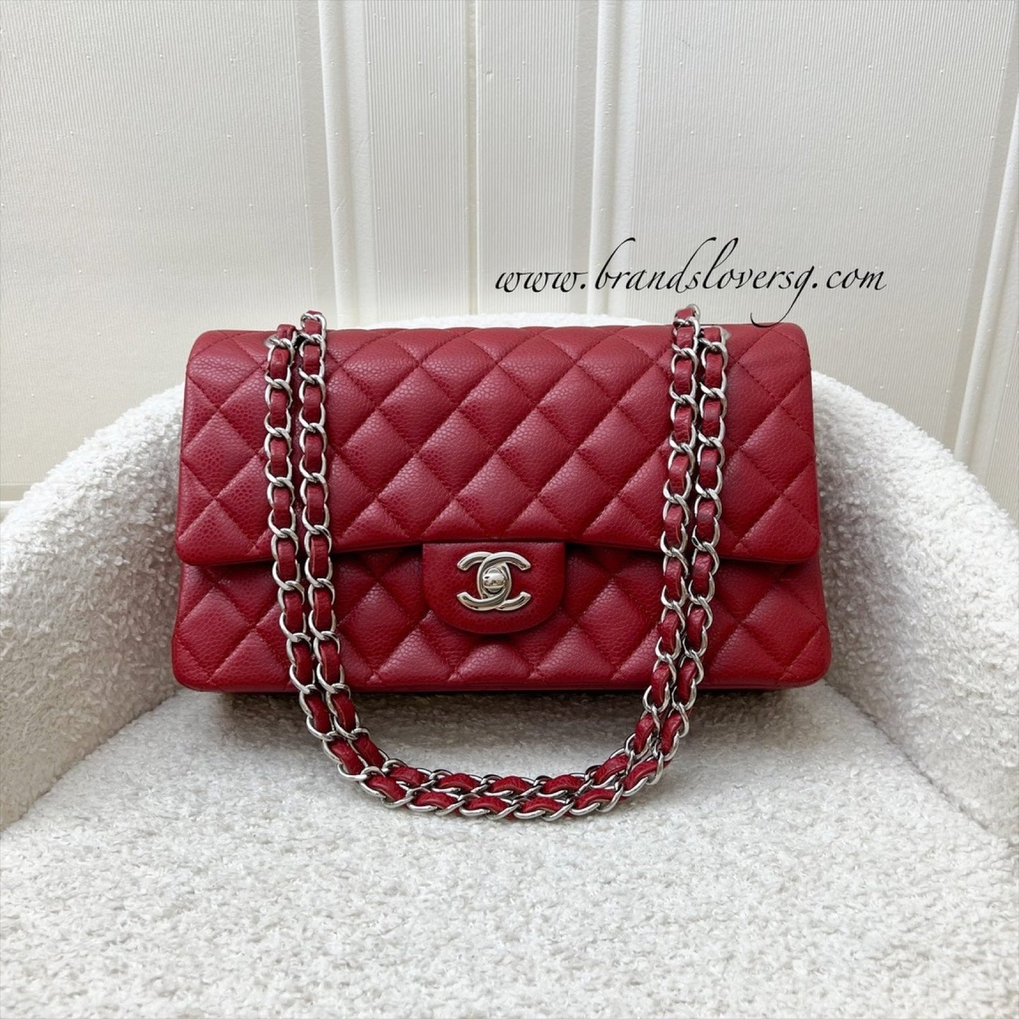 GLM-Medium Classic Flap CF in Red Caviar and SHW