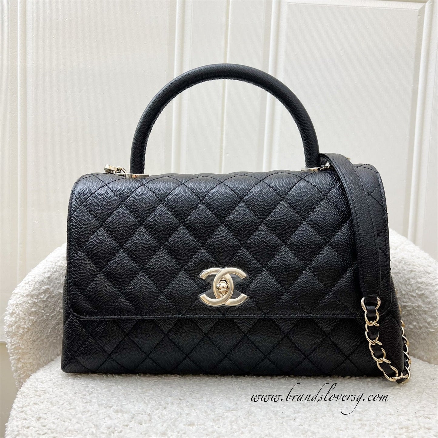 GLM-Medium 29cm Coco Handle in Black Caviar and GHW (Model: A92991)