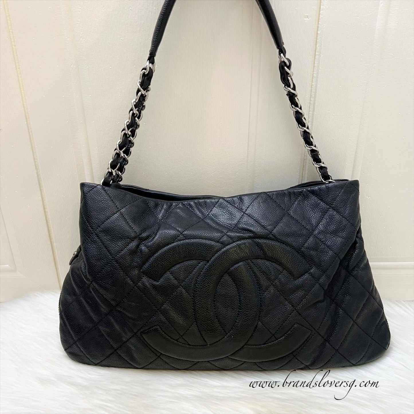 GLM-Timeless GLM- Tote Bag in Black Caviar and SHW