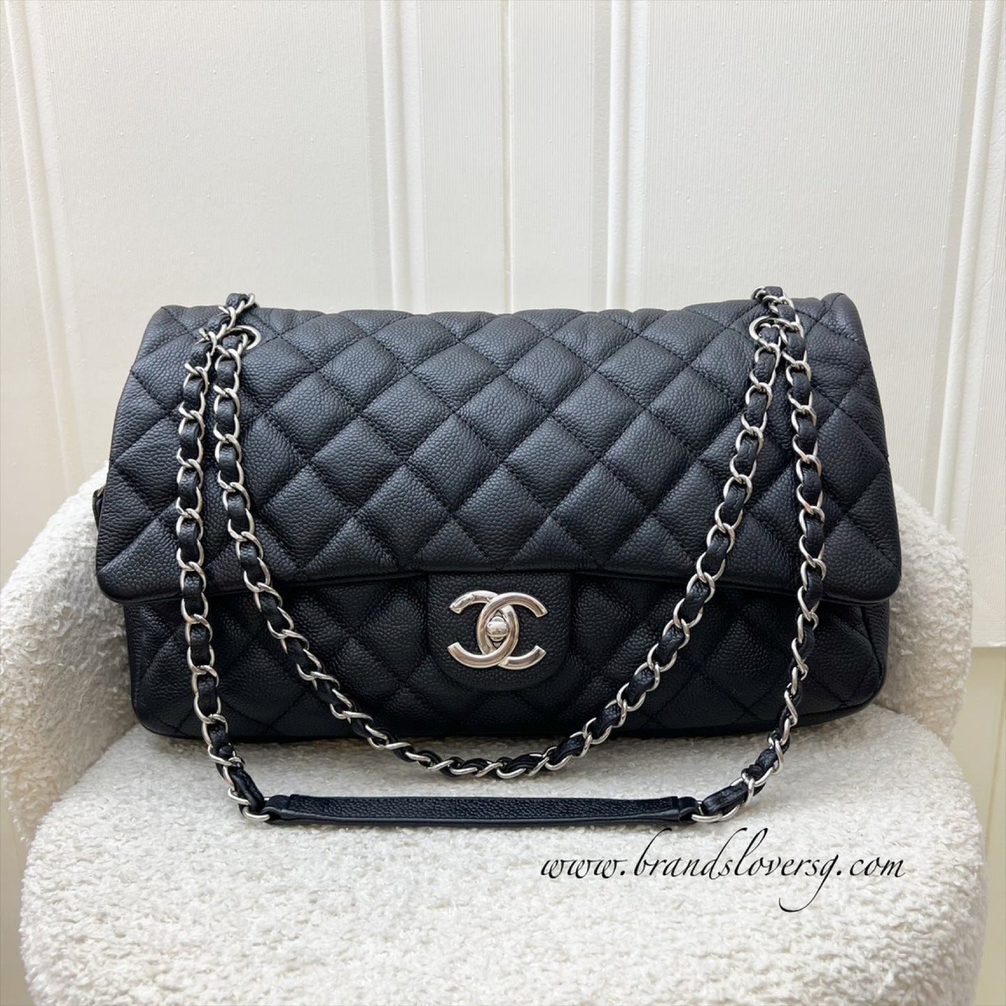 GLM-Easy Caviar Jumbo Flap in Black Caviar and SHW