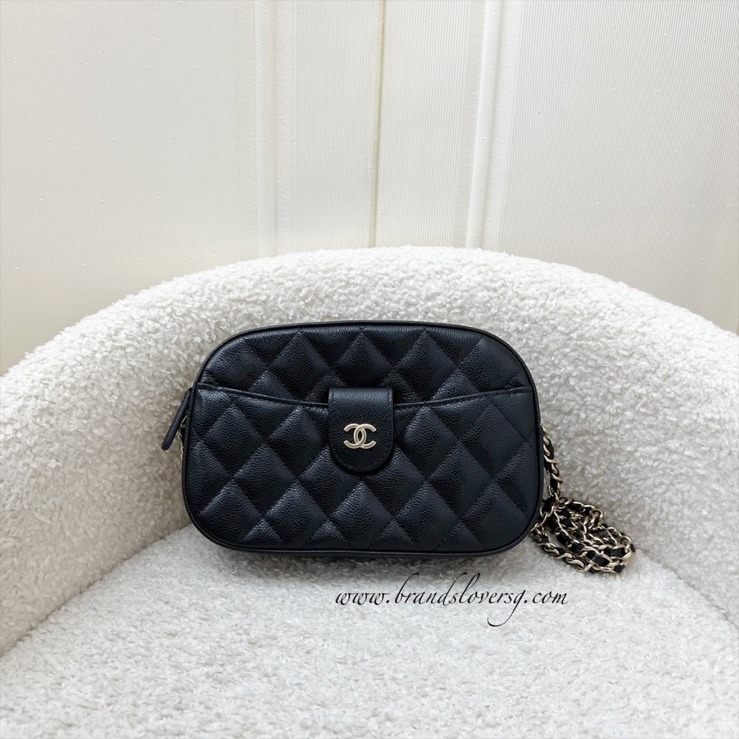 GLM-24S Mini Camera Bag in Black Caviar and LGHW