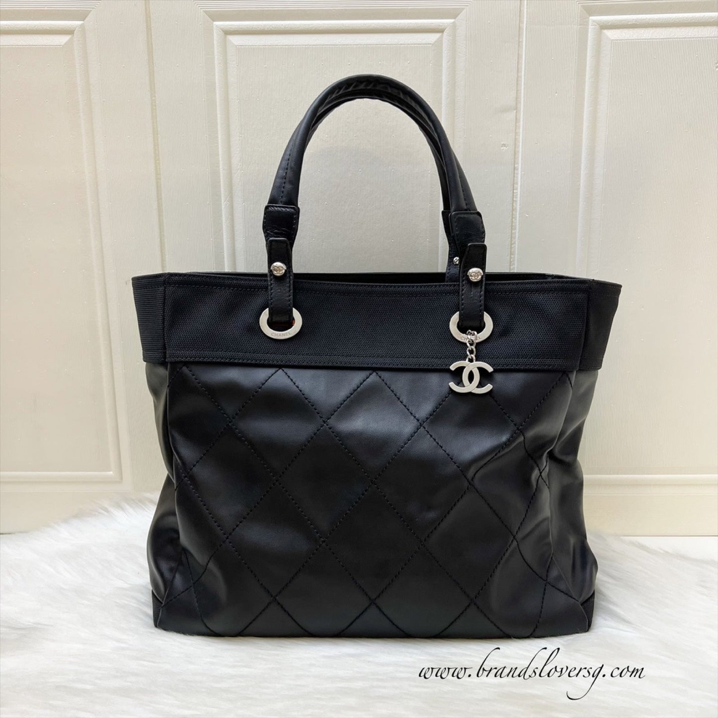 GLM-Paris Biarritz Large Tote in Black and SHW