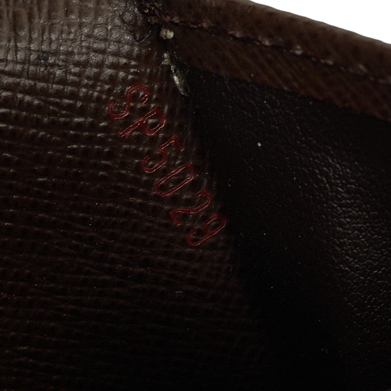 Louis Vuitton Damiere Portfolio Series Three Folded Wallet N61654 Brown PVC Leather  Louis Vuitton