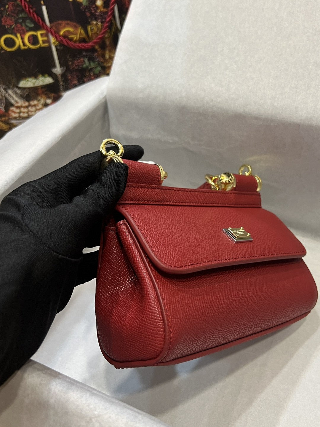 GLAMI Small Sicily Bag In Dauphine Red For Women 7.5in/19cm GLAMI