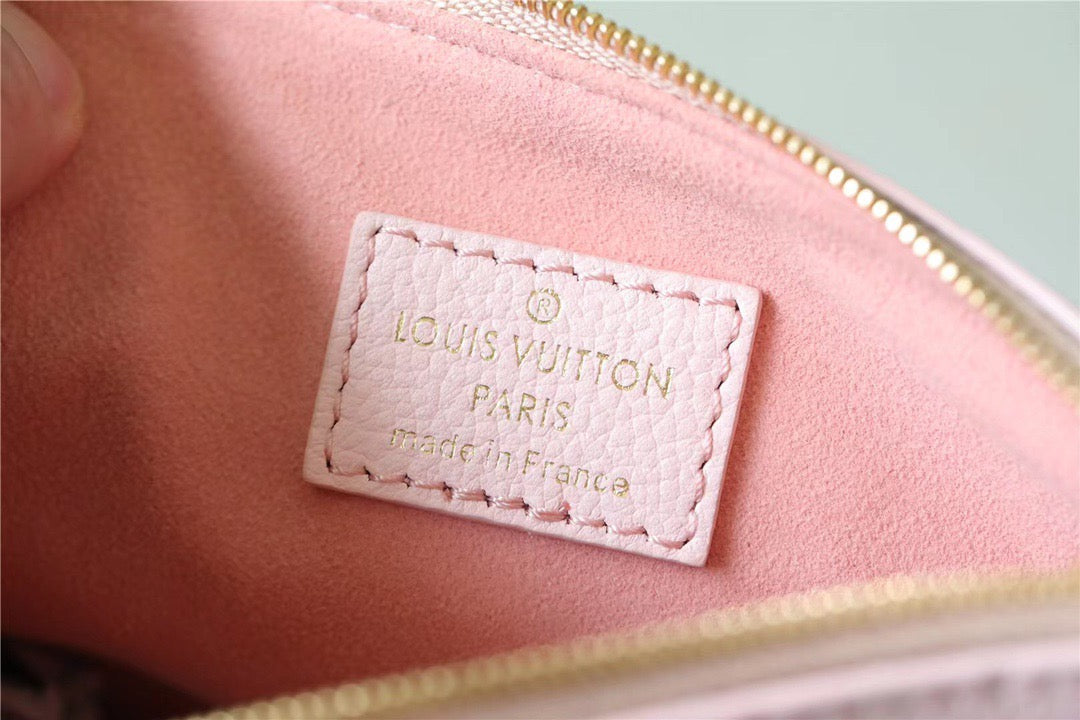 LV Multi Pochette AcGLAMIssoires Monogram Empreinte Pink For Women, WomenÃ¢â‚¬â„¢s Handbags 9.4in/24cm LV M46093
