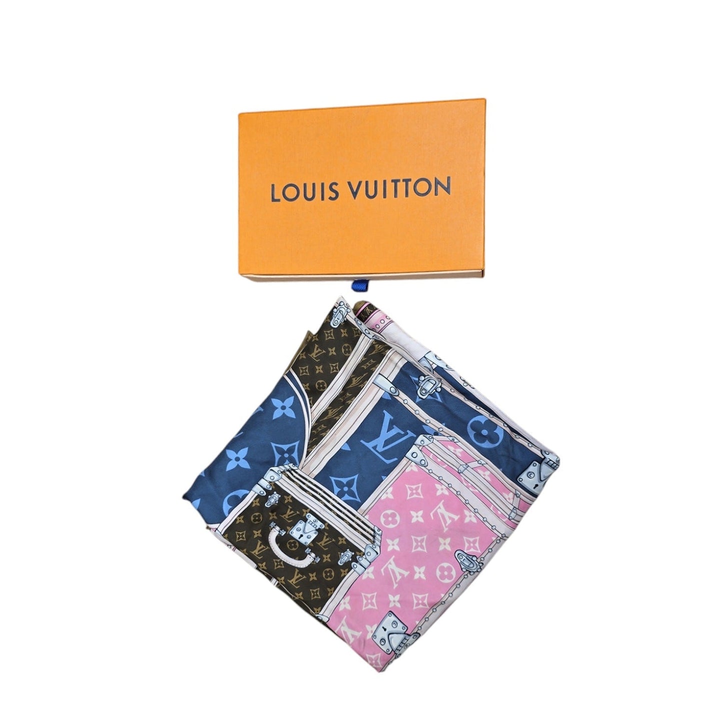 Louis Vuitton Silk Monogram Let’s Go Silk Square Scarf