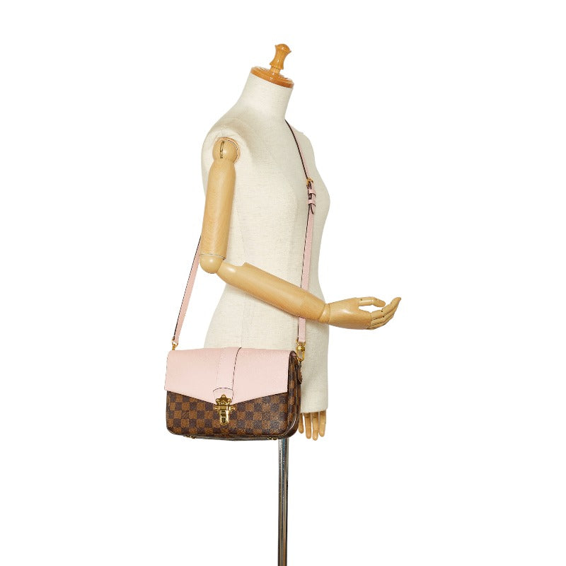 Louis Vuitton Louis Vuitton Damière N44244 Shoulder Bag PVC/Ledger Magnolia Pink Brown