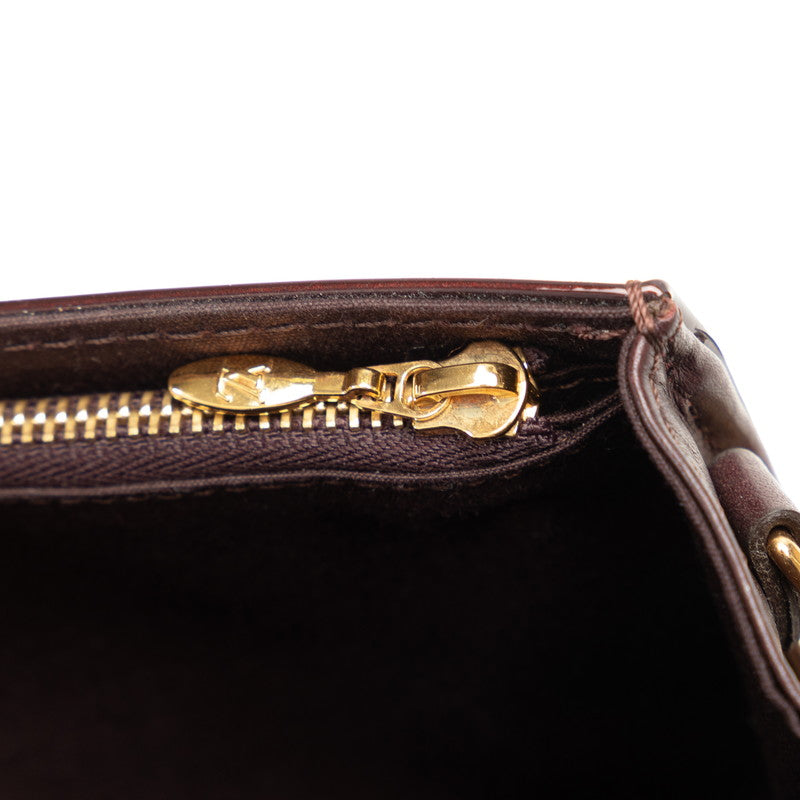 Louis Vuitton Monogram Verniss Sunset Blue Bird Chain Shoulder Bag M93542 Amarant Brown Patent Leather  Louis Vuitton