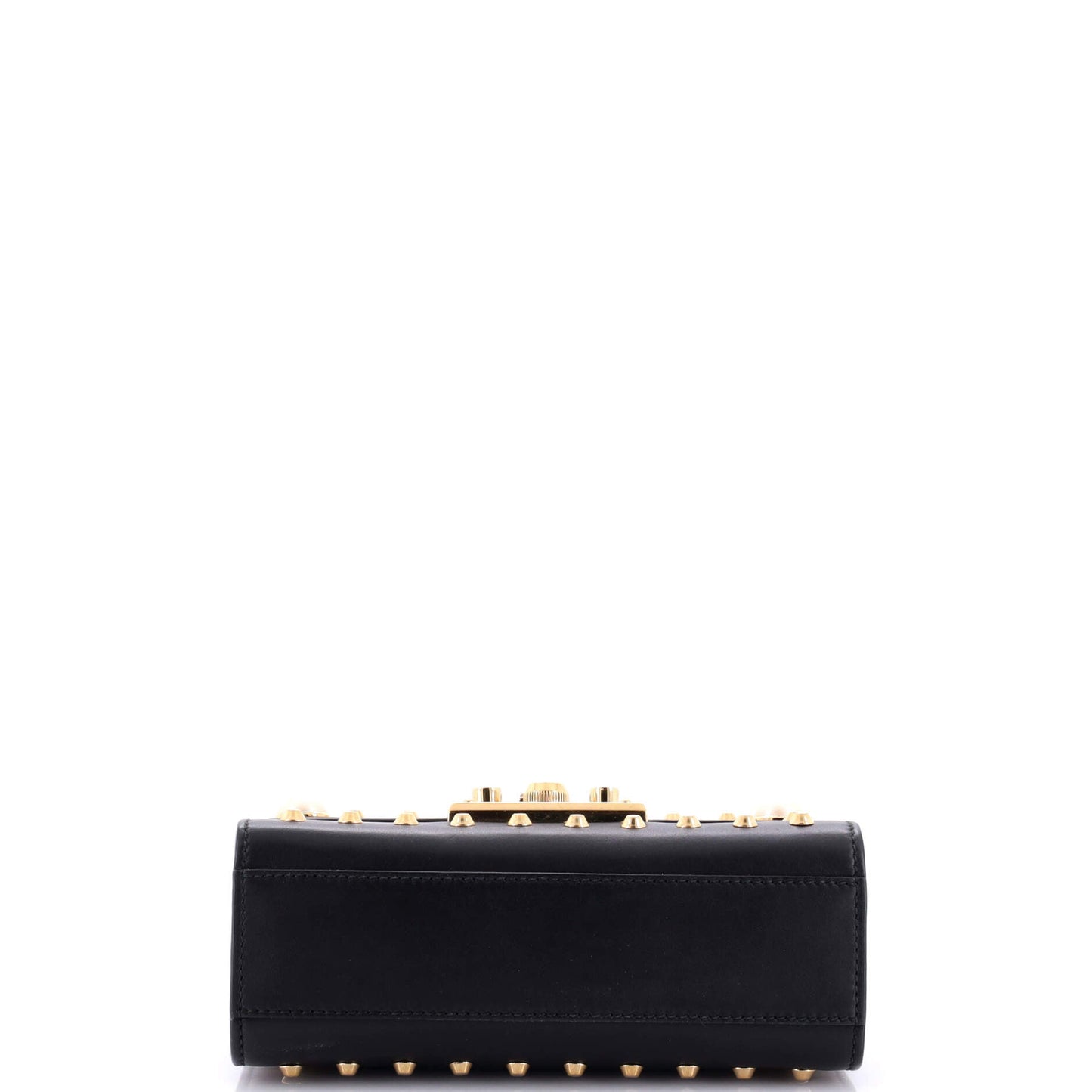Pearly Padlock Shoulder Bag Studded Leather Small