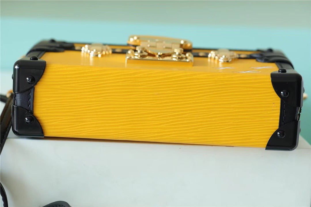 LV Petite Malle Epi Yellow For Women,  Shoulder And Crossbody Bags 7.9in/20cm LVÃ‚Â 