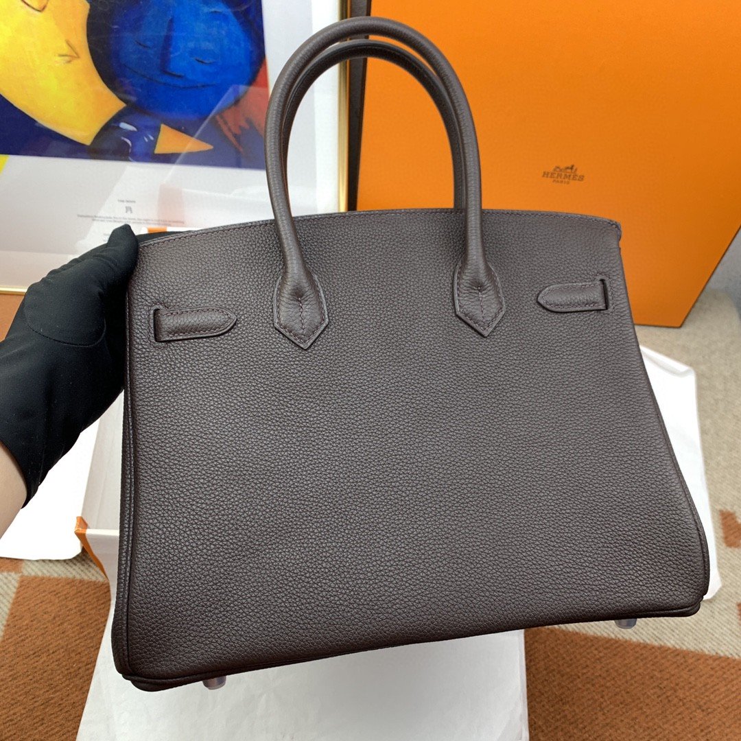 GLAMI Birkin 30 Togo Dark Grey Bag Silver Hardware For Women, WomenÃ¢â‚¬â„¢s Handbags 11.8in/30cm