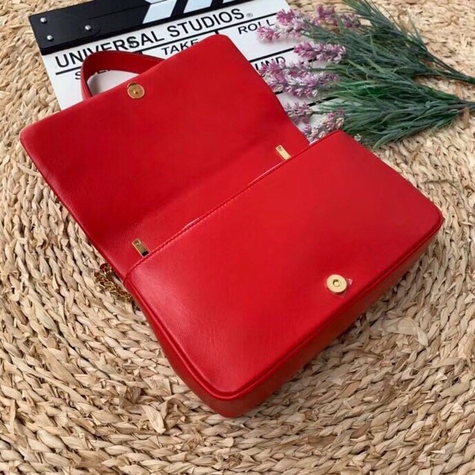 GLAMI Quilted MeGLAMIum Lola Bag Monogram Red For Women, Bags 11in/28cm