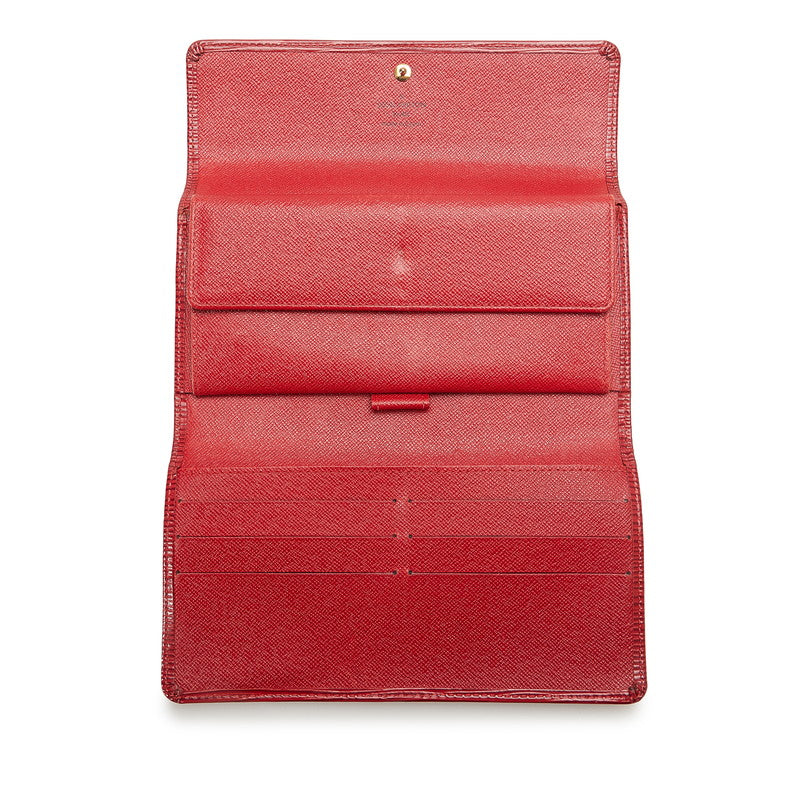 Louis Vuitton Epic Port-Trezor International Long Wallet M63387 Castilian Red Leather  Louis Vuitton