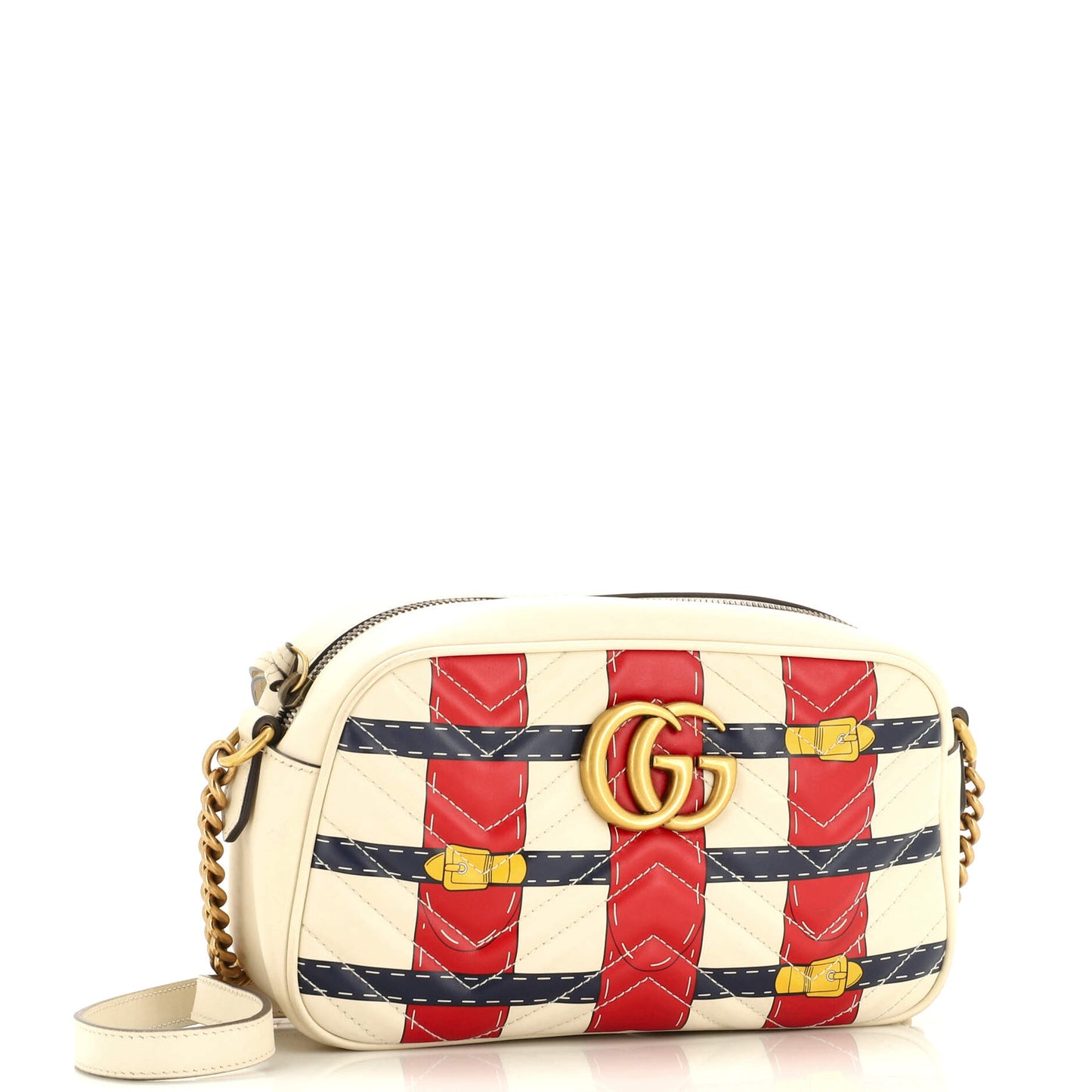 GG Marmont Camera Bag Trompe L'Oeil Matelasse Leather Small