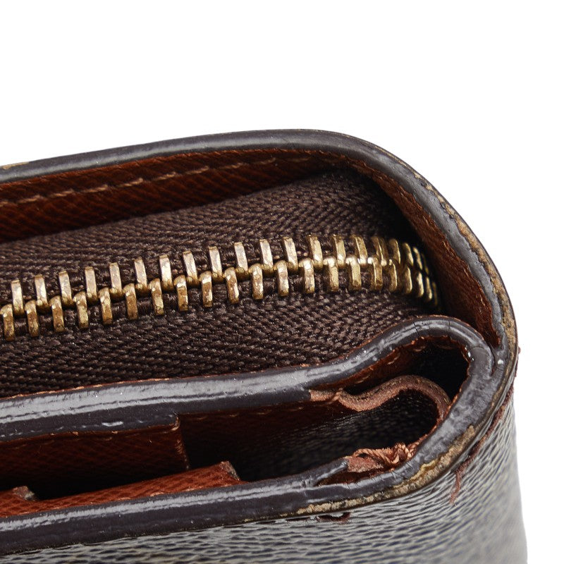 Louis Vuitton Monogram M61667 Double Folded Wallet PVC/Leather Brown